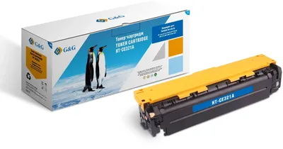 Картридж G&G GG-CE321A, голубой, 1300стр., для HP