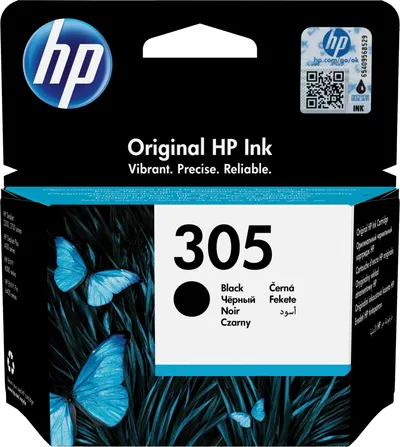 3YM61AE - HP 305 Black Original Ink Cartridge для HP DeskJet 2300, 2700 / 2700e series, HP DeskJet Plus 4100/4100e series, HP ENVY 6010/6010e, 6020/6020e, 6030/6030e, 6050/6050e series, HP ENVY Pro 6400/6400e series