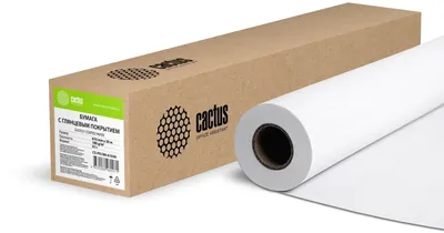 Бумага Cactus CS-PG180-61030 рулон 24" (A1) 610 мм х 30 м, 180 г/м?, белый, глянцевая, для струйной печати, втулка 2" (50,8 мм) (упак.:2 рул)
