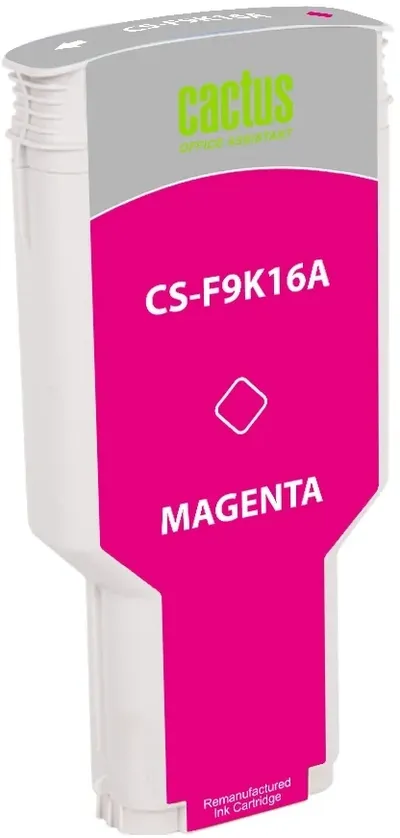 Картридж струйный Cactus CS-F9K16A, пурпурный, 300 мл, для HP DesignJet T730/T830