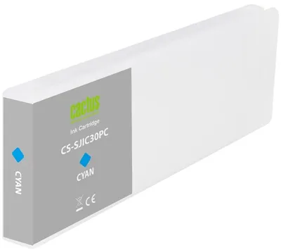 Картридж струйный Cactus CS-SJIC30PC, голубой, 295 мл, с чипом