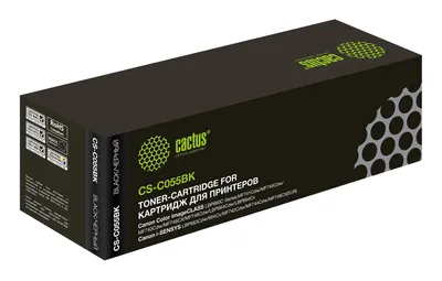 Тонер-картридж Cactus CS-C055BK, черный, 2300 стр., для Canon LBP663Cdw