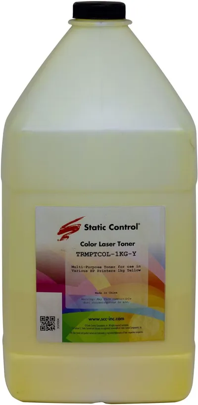 Тонер Static Control TRMPTCOL-1KG-Y, универсальный жёлтый, 1 кг