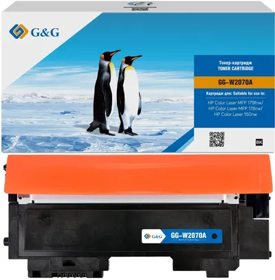Картридж лазерный G&G GG-W2070A (есть ограничения по прошивке) черный (1000стр.) для HP Color Laser MFP 179fnw/178nw/150nw