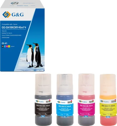 Чернила G&G GG-GI41BKCMY-45ML*4, набор 4×45мл, CMYK
