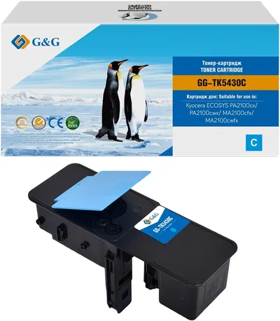 Картридж лазерный G&G GG-TK5430C TK-5430C голубой (1250стр.)  для  Kyocera  Ecosys PA2100cx/PA2100cwx/MA2100cfx/MA2100cwfx