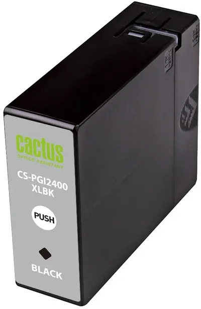 Картридж струйный Cactus CS-PGI2400XLBK, черный пигментный, 74.6 мл, для Canon MAXIFY iB4040/MB5040/MB5340
