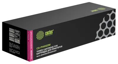 Тонер-картридж CACTUS - Phaser 6020/6022/WC6025/6027, Лазерный, Пурпурный, 1000стр, аналог Xerox 106R02761, CS-PH6022M