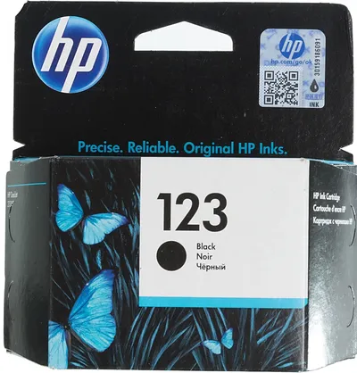 Картридж струйный HP 123 F6V17AE черный печ.гол.в компл. (120стр.) для HP DJ 2130