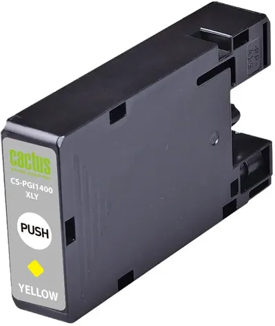 Картридж струйный Cactus CS-PGI1400XLY, желтый, 12 мл, для Canon Maxify