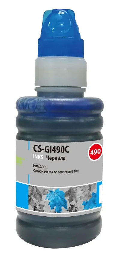 Чернила Cactus CS-GI-490C, голубой, 70мл