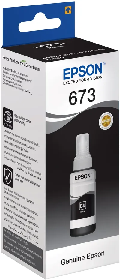 Чернила Epson C13T67314A, 70мл, черный, для L800/L805/L810/L850/L1800
