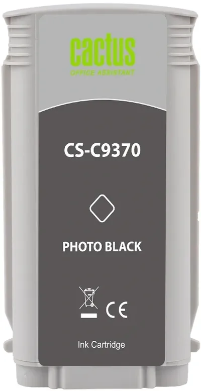 Картридж струйный Cactus CS-C9370, фото черный, 130 мл, для HP DJ