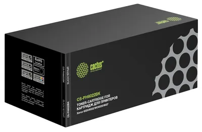 Тонер-картридж CACTUS - Phaser 6020/6022/WC6025/6027, Лазерный, Черный, 2000стр, аналог Xerox 106R02763, CS-PH6022BK