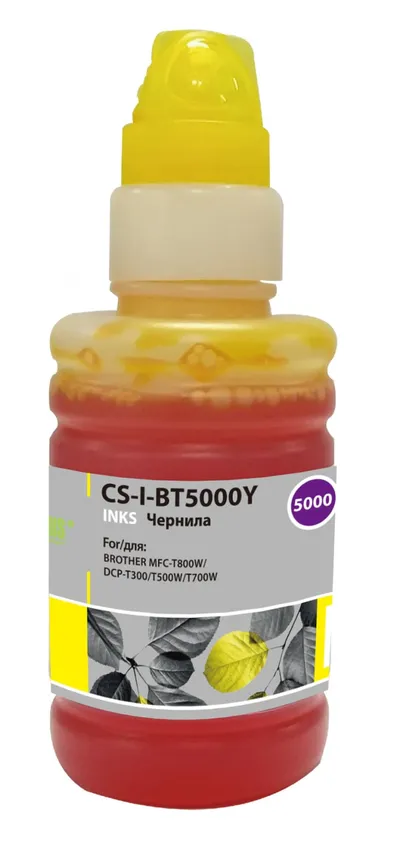 Чернила Cactus CS-I-BT5000Y, желтый, 100мл, для Brother DCP-T300