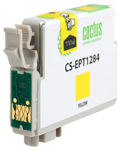 Картридж струйный Cactus CS-EPT1284, желтый, 7мл, для Epson