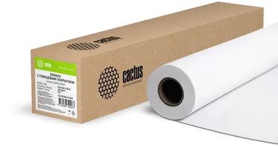 Бумага Cactus CS-PG230-61030 рулон 24" (A1) 610 мм х 30 м, 230 г/м?, белый, глянцевая, универсальная (с покрытием), втулка 2" (50,8 мм)