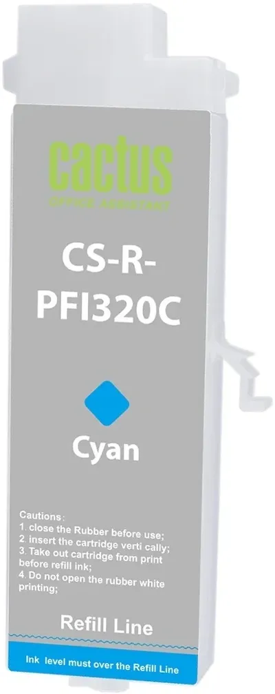 Картридж Cactus CS-R-PFI320C, PFI-320C голубой, 260мл