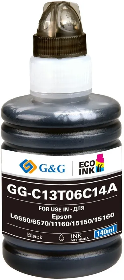 Чернила G&G GG-C13T06C14A, 140мл, черный, совместимые