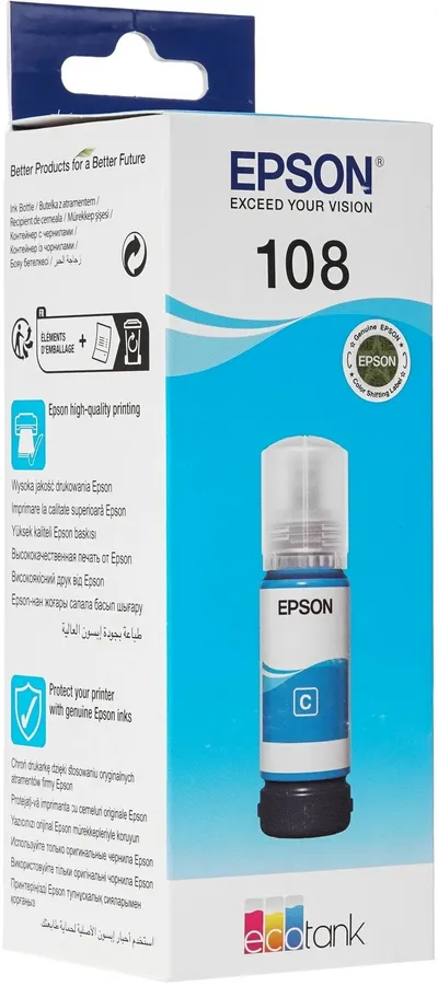 Чернила Epson C13T09C24A, голубые, для L8050/L8100/L18050
