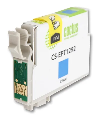Картридж струйный Cactus CS-EPT1292, голубой, 10мл, для Epson B42/BX305/BX525