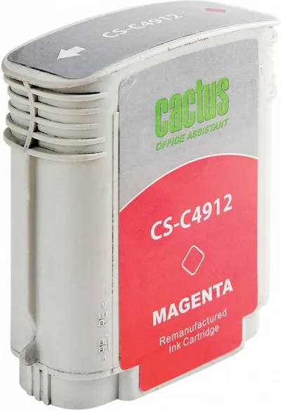 Картридж струйный CACTUS (CS-C4912) для плоттеров HP DesignJet 500/510/800, пурпурный, 72 мл