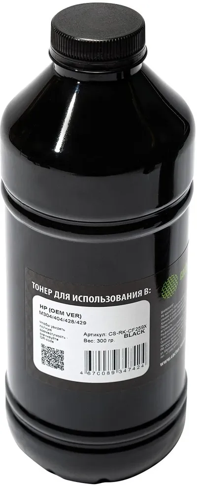 Тонер Cactus CS-RK-CF259X, черный, 300 г, с чипом, для HP M304/M404/M428/M429