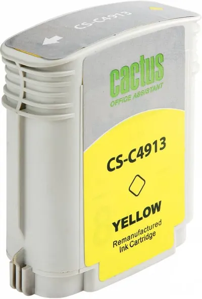 Картридж струйный CACTUS (CS-C4913) для плоттеров HP DesignJet 500/510/800, желтый, 72 мл