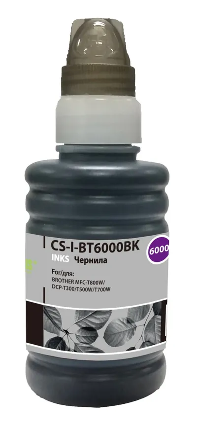 Чернила Cactus CS-I-BT6000BK, 100мл, черный, для Brother DCP-T300/T500W/T700W/MFC-T800W