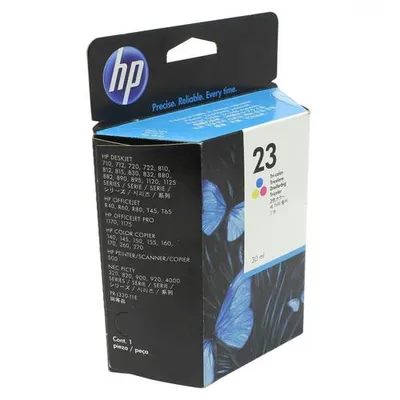 Картридж HP 23 Tri-colour для 710c/720c/722c/815c/810c/880c/890c/895cXi/1120c/1125c Officejet t45/t65/r45/r65/ Pro 1170c/1175c PSC 500 (620 стр) ( C1823D )