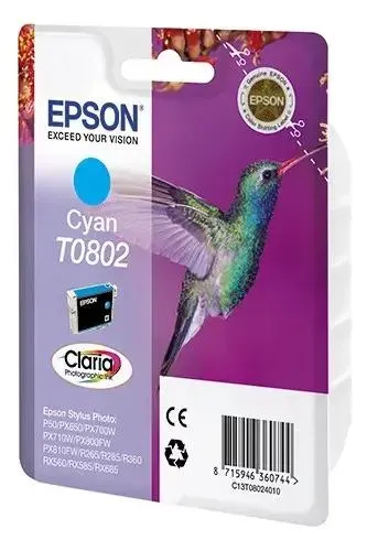 Картридж струйный Epson C13T08024011 / C13T08024021 для Epson Stylus Photo P50/PX660/PX720WD, голубой
