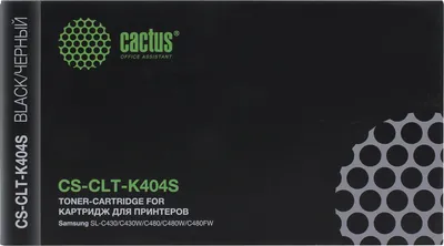 Cactus CLT-K404S Картридж (CS-CLT-K404S) для Samsung Xpress SL-C430/C430W/C480/C480W/C480FW (1500стр.) чёрный, с чипом