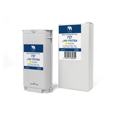 Картридж струйный NV Print NV-F9J78A, желтый, 300мл, для HP DesignJet