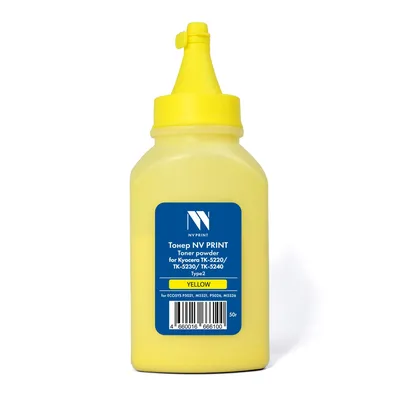 Тонер NV Print NV-Kyo5220-Type2-50gY, Yellow, для Kyocera TK-5220, 50 г