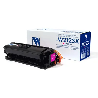 Картридж NV Print NV-W2123XM, Magenta, для HP Color LJ M555/M554/M578, 10000 стр.