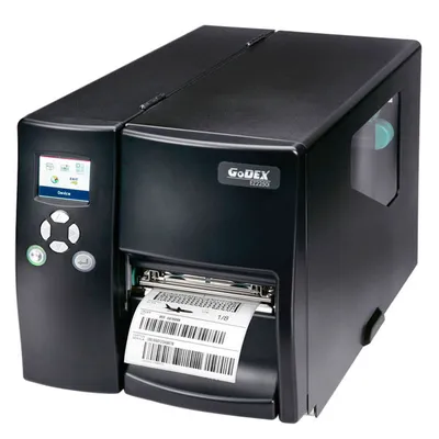 Принтер этикеток Godex TT EZ-2250i, промышленный принтер (металлический корпус, литая несущая конструкция), 203 DPI, 7 ips,  цветной ЖК дисплей, и/ф RS232/USB/TCPIP+USB HOST, (дюймовая втулка риббона)