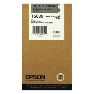 Картридж струйный Epson C13T603900 светло-серый для Epson Sty Pro 7800/9800/7880/9880 (220мл)