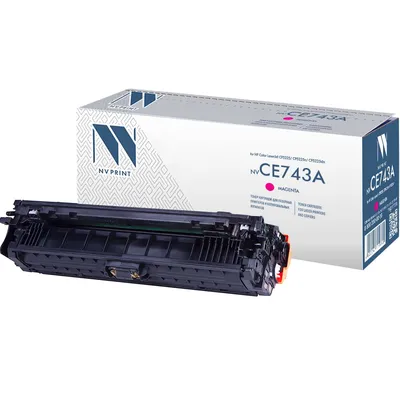 Тонер-картридж NV Print NV-CE743AM, Magenta, для HP Color LaserJet CP5225, 7300 стр.