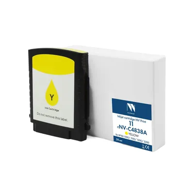 Картридж NV Print NV-C4838A, для HP BIJ 1000/1100/1200/2200, Yellow, 28 мл
