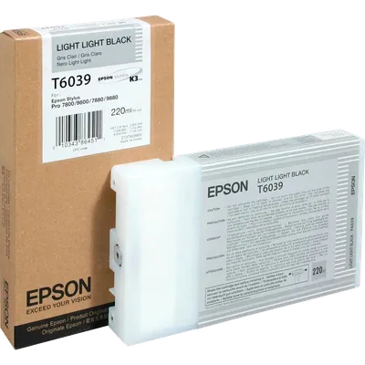 Картридж струйный Epson C13T603900 светло-серый для Epson Sty Pro 7800/9800/7880/9880 (220мл)
