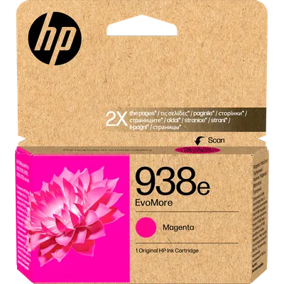 4S6Y0PE - 938e EvoMore Magenta Original Ink Cartridge  for OfficeJet Pro 9730/9720, up to 1650 pages.