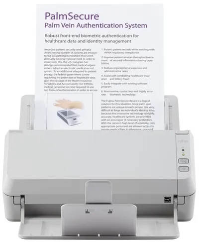 Сканер Ricoh scanner SP-1125N (Офисный сканер, 25 стр/мин, 50 изобр/мин, А4, двустороннее устройство АПД, USB 3.2, Gigabit Ethernet, светодиодная подсветка) аналог Fujitsu (существенное повреждение коробки)