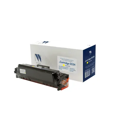 Картридж лазерный NV Print NV-055HNCY, желтый, без чипа, для Canon