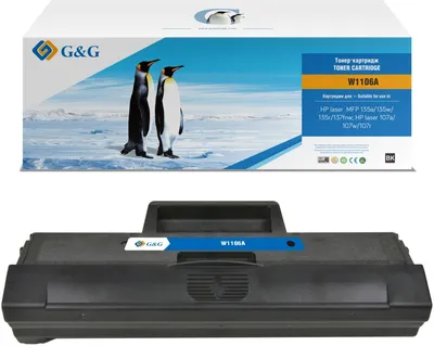 Картридж лазерный G&G GG-W1106A, для HP Laser 107a/107r/107w/135a MFP/135r MFP/135w MFP/137fnw MFP, черный, 1000 стр.
