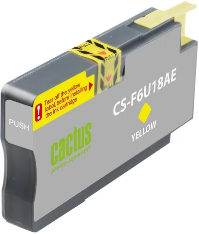Картридж Cactus CS-F6U18AE, струйный, желтый, для HP 953XL