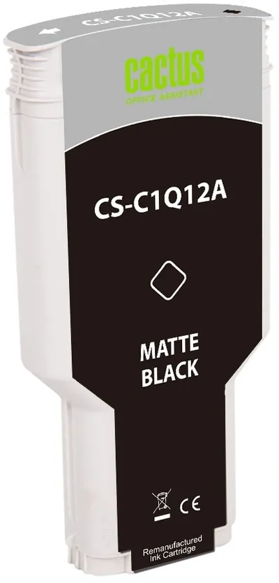 Картридж струйный Cactus CS-C1Q12A, №727 черный, 300мл, для HP DesignJet