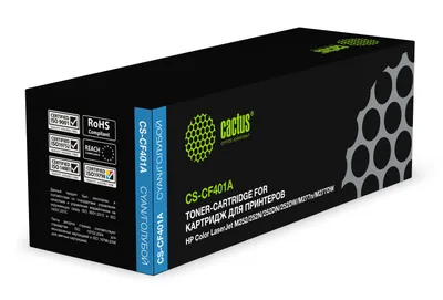 Картридж лазерный Cactus CS-CF401A для HP Color LaserJet M252, M252N, M252DN, M252DW, M277n, M277DW, голубой, 1400 стр.