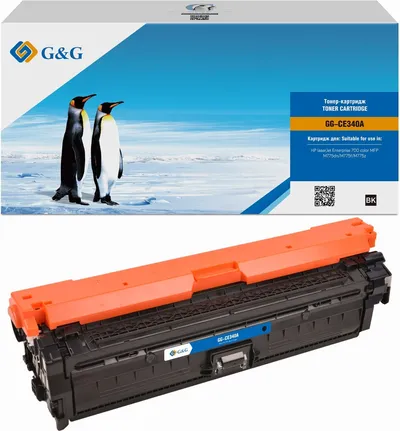 Тонер-картридж G&G - 651A, Лазерный, Черный, 13500стр, аналог HP 651A, GG-CE340A
