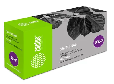 Картридж лазерный Cactus CS-TN3060, черный, 6700 стр., для Brother HL-5130