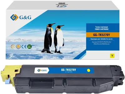 Картридж лазерный G&G GG-TK5270Y, желтый, 6000 стр., для Kyocera ECOSYS